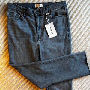 FRAME High Waisted Straight Leg Jeans